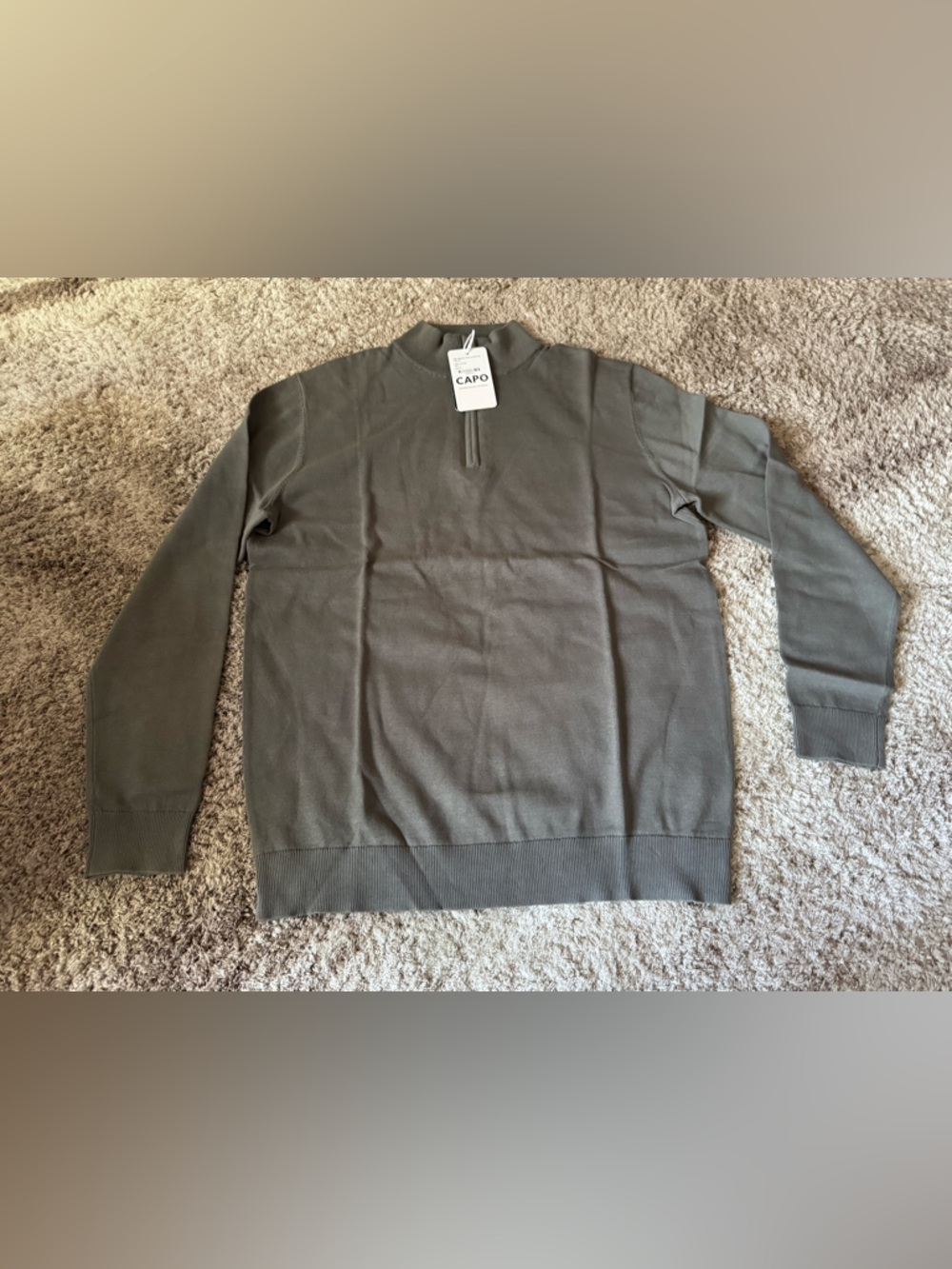 CAPO EGYPTIAN COTTON 1/4 ZIP TOP